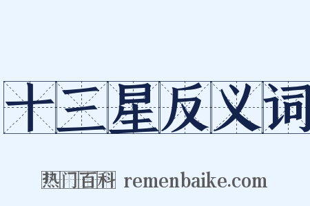 十三星反义词是什么意思的图片